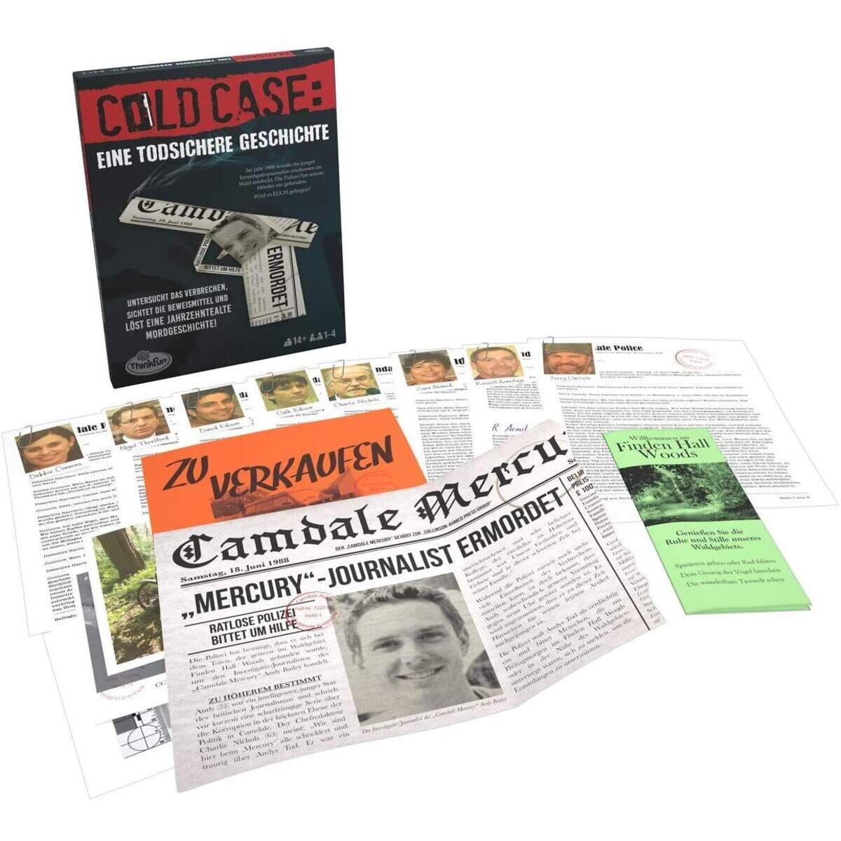 ThinkFun ThinkFun Cold Case: Eine todsichere Geschichte - Rätsel-Spiel ab 14 Jahre
