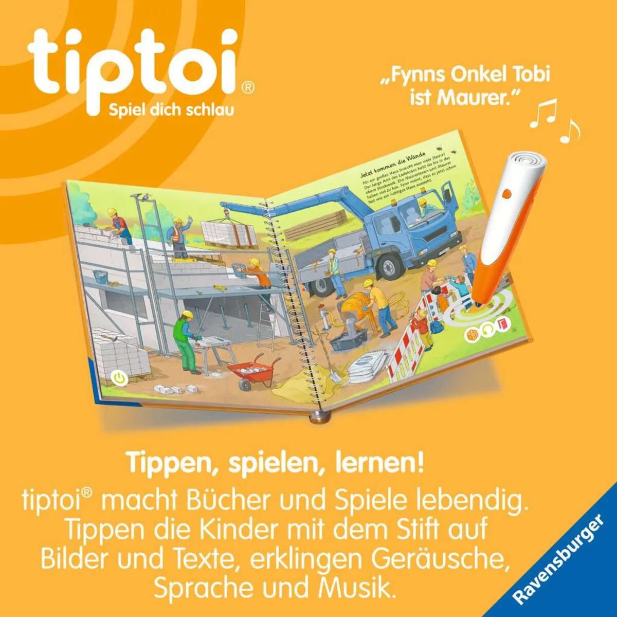 Ravensburger tiptoi® Mein Wörter-Bilderbuch Baustelle