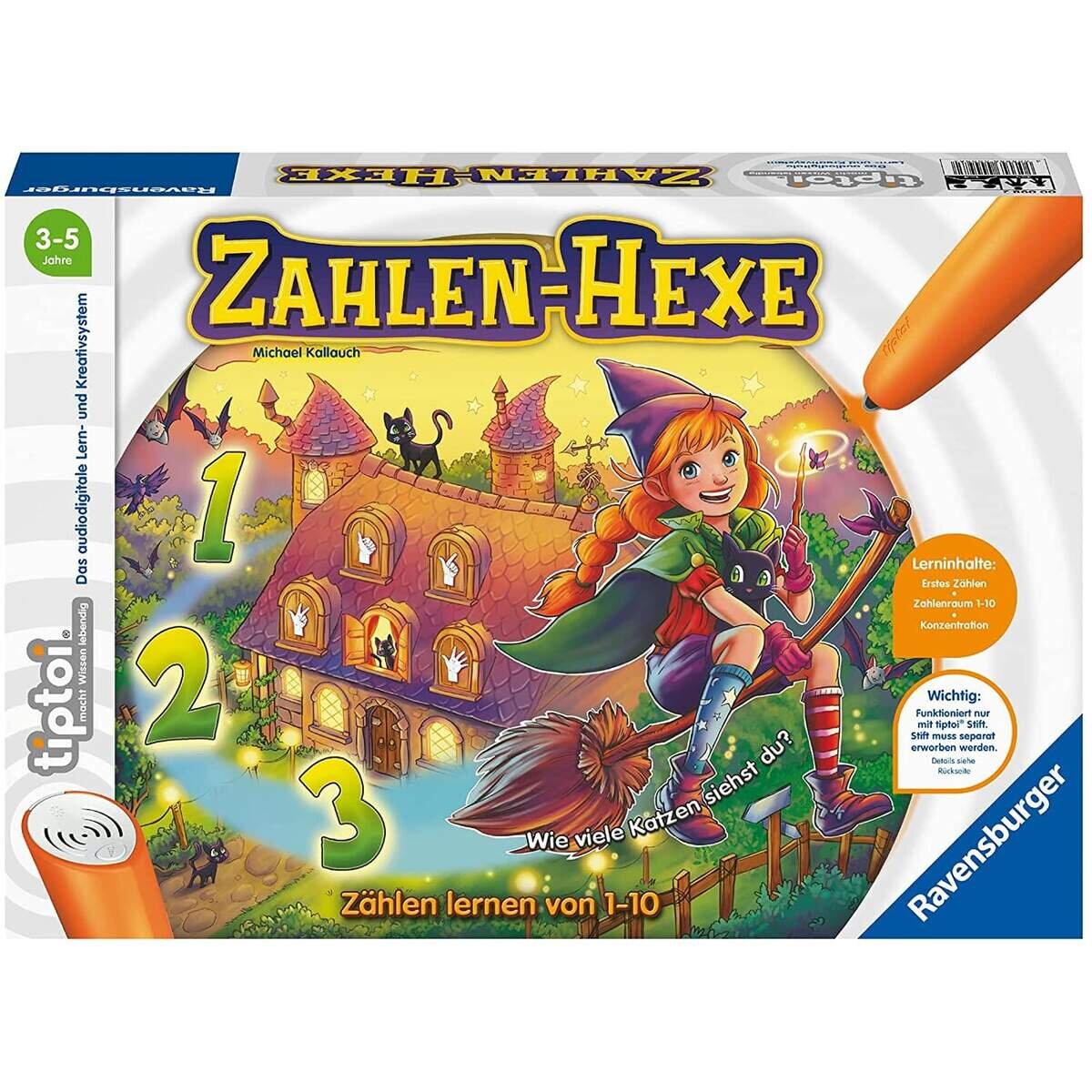 Ravensburger tiptoi Spiel 00098 Zahlen-Hexe, Zählen lernen