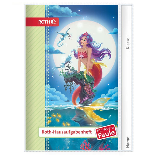 Roth Hausaufgabenheft Kids und Tiere für clevere Faule Magische Meerjungfrau, A5