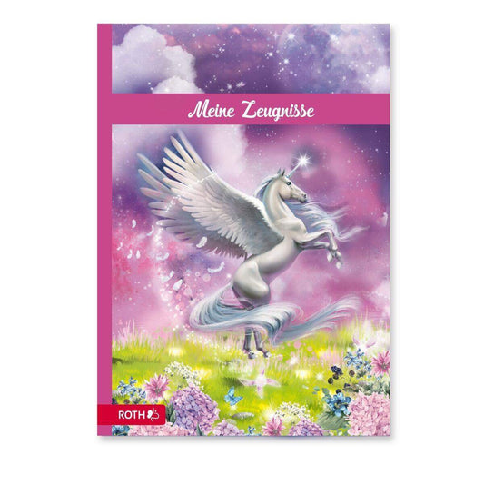 Roth Zeugnismappe mit Design, A4, 10 Einlagen, Pegasus