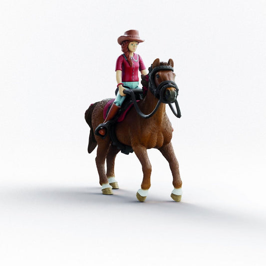 Schleich Horse Club Hannah mit Pferd Cayenne 13 cm