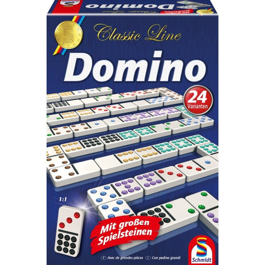 Schmidt Spiele Classic Line, Domino, mit extra großen Spielfiguren