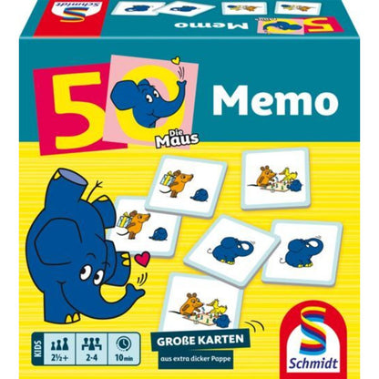 Schmidt Spiele Die Maus, Elefanten-Memo,  50. Jubiläum