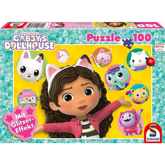 Schmidt Spiele Kinderpuzzle - Gabby's Dollhouse: Gabby und ihre Freunde, 100 Teile