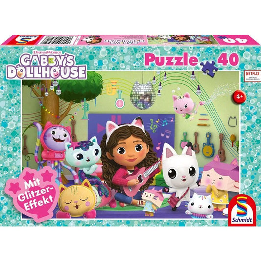 Schmidt Spiele Kinderpuzzle - Gabby's Dollhouse: Miau-ziger Partyspaß, 40 Teile