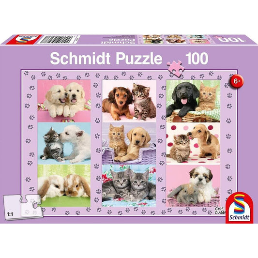 Schmidt Spiele KinderPuzzle - Meine Tierfreunde, 100 Teile