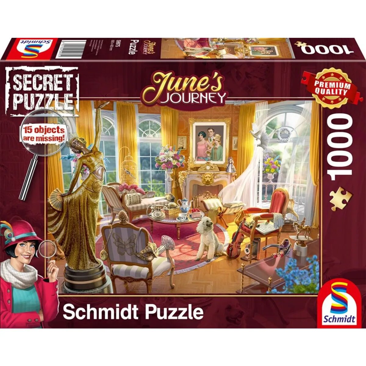 Schmidt Spiele Puzzle - Salon des Orchideenanwesens, 1000 Teile