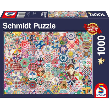 Schmidt Spiele Puzzle - Amerikanischer Patchwork Quilt, 1000 Teile