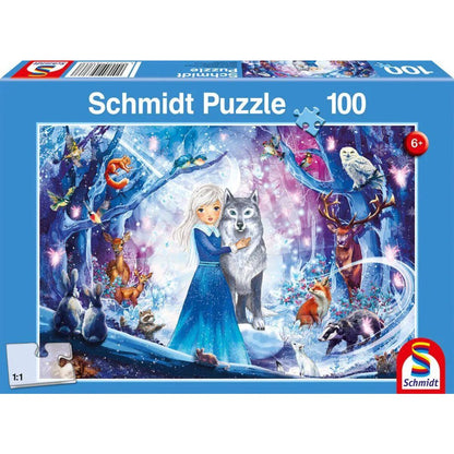 Schmidt Spiele Puzzle - Prinzessin im Winterwald, 100 Teile