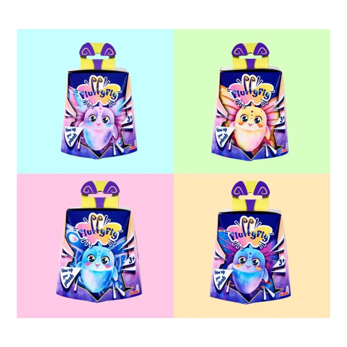 Simba Fluffyfly Plüsch Schmetterling 30 cm, 1 Stück, 4-fach sortiert