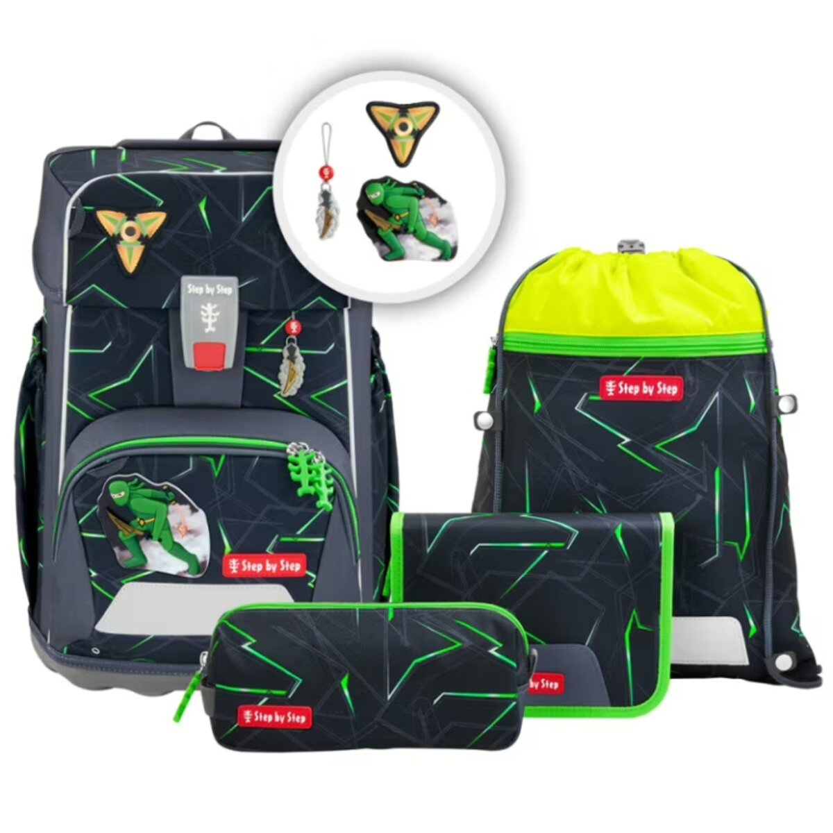 Step by Step GIANT Schulranzen-Set "Ninja Kimo", 5-teilig