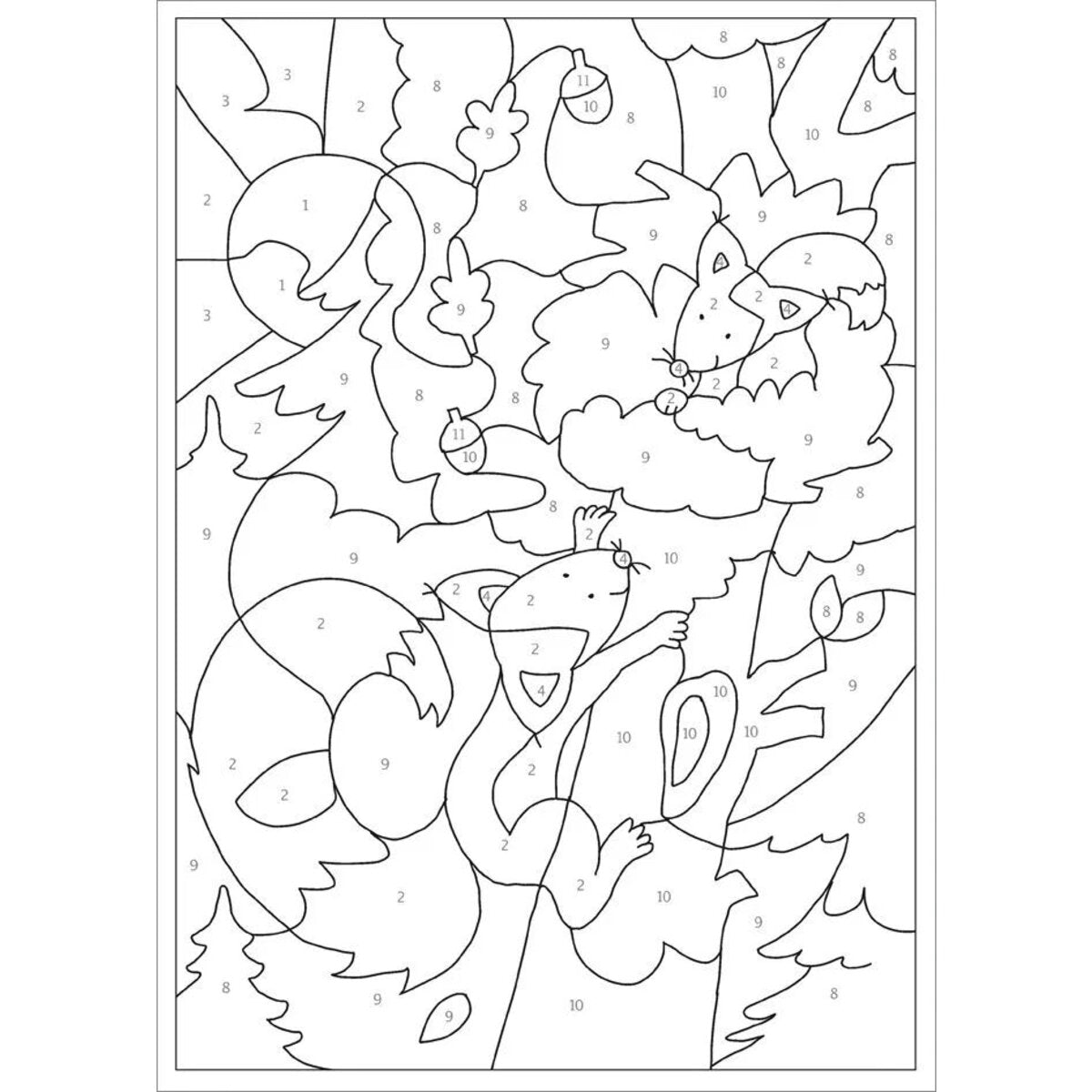 Tessloff Malen nach Zahlen. Waldtiere