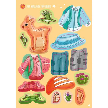 Tessloff Mein kleines Sticker-Anziehbuch. Im Wald